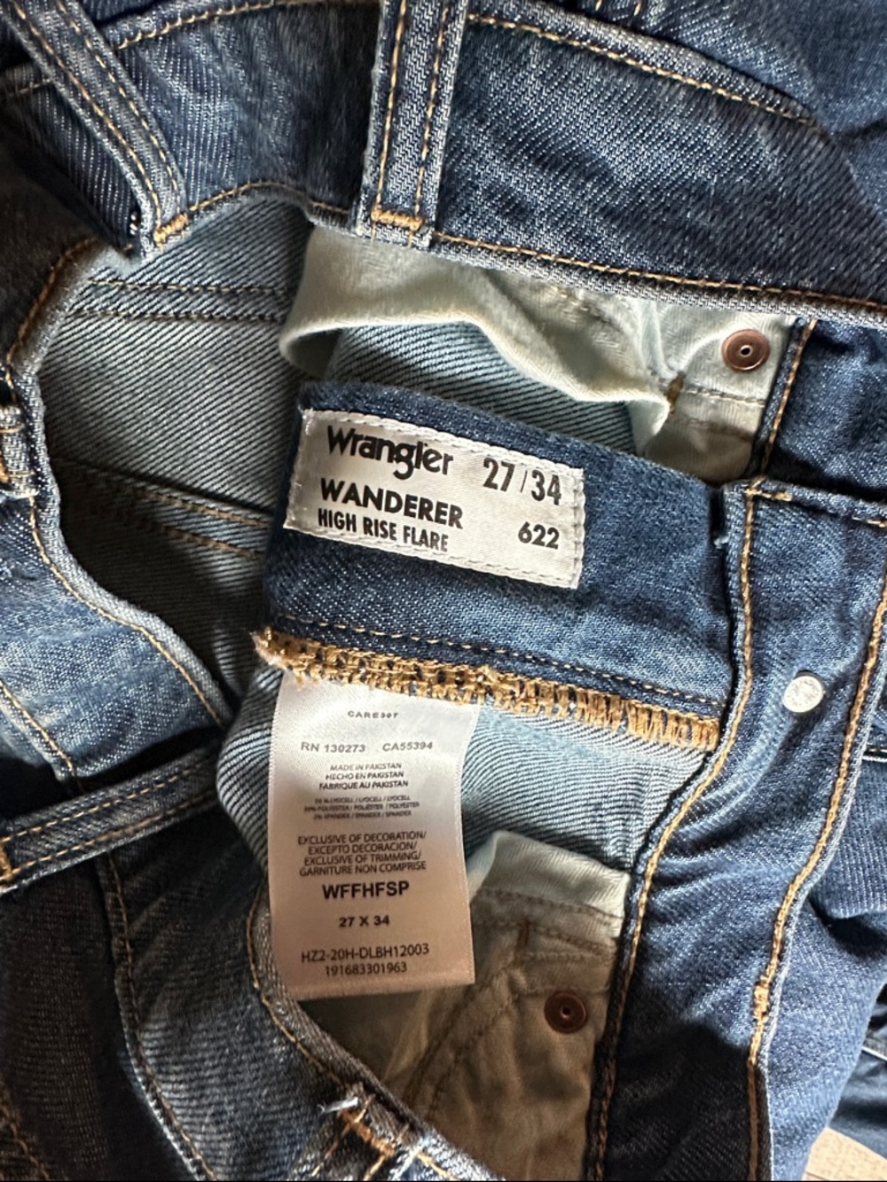 Wrangler Wanderer high rise flare 27/34 - Picture 3 of 5